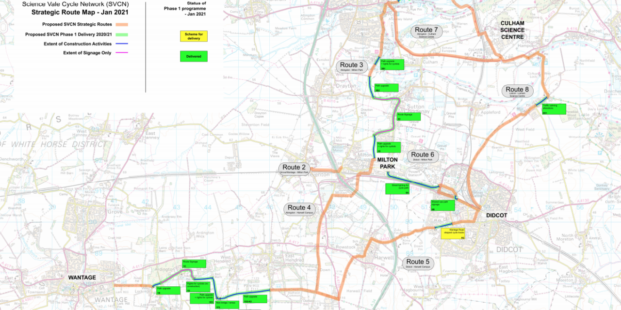 Science Vale Cycle Network routes open