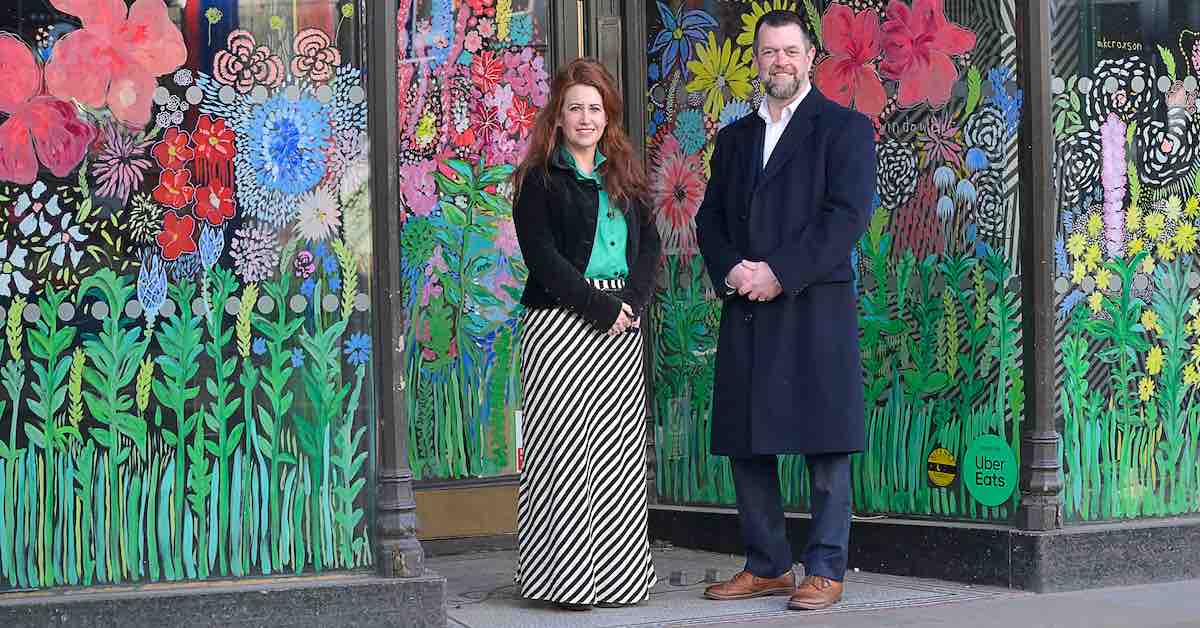 Artist teams up with Vail Williams to brighten vacant Oxford shops