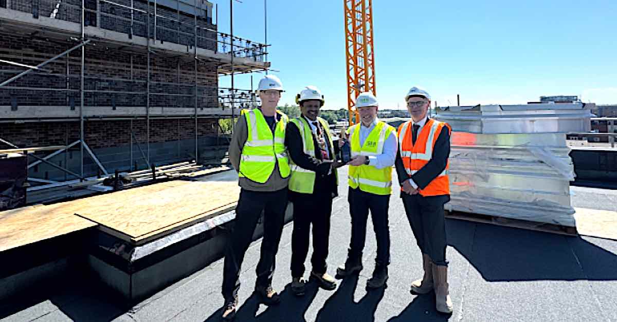 Topping out celebrated at Fore Hamlet scheme