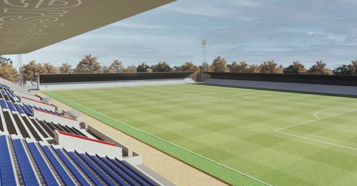 Images on display of new Aldershot Town stadium
