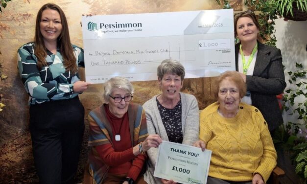 Persimmons Homes Wessex makes donation for Wiltshire dementia charity
