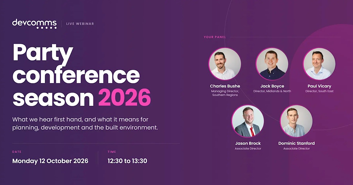 DevComms launch seminars for Party Conference Season 2026