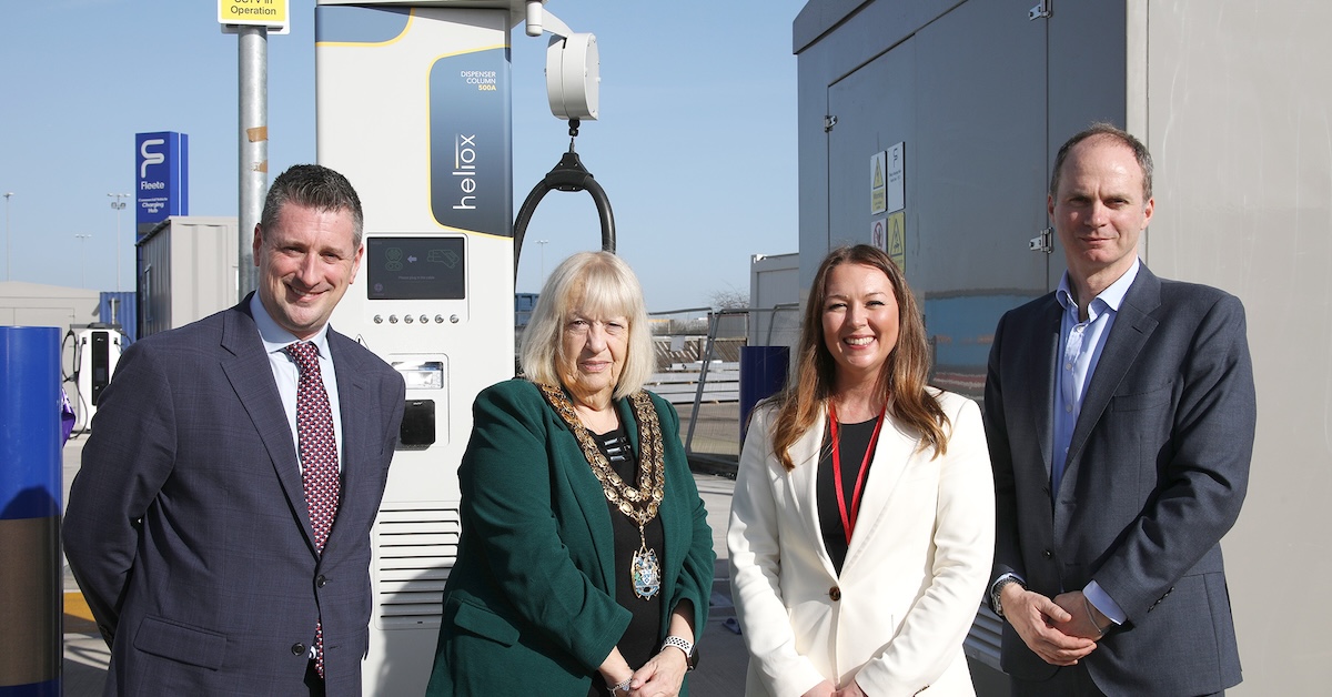 New eHGV charging hub at Port of Tilbury