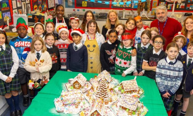 Hill Group builds gingerbread houses with students from St John’s School