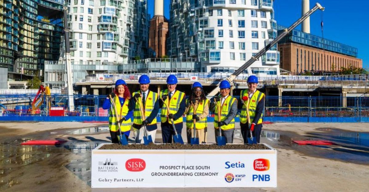 Battersea Power Station Prospect Place South commences