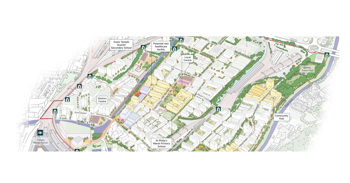 Section of Bristol Temple Quarter sees final masterplan published