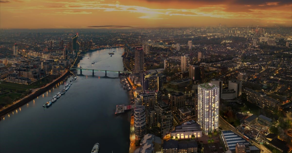 The HiLight construction commences on Battersea riverside